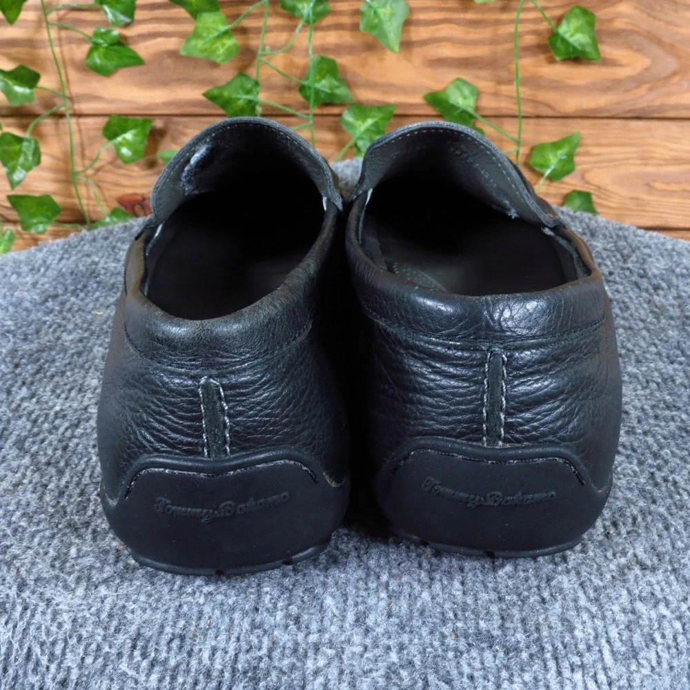 Tommy Bahama Orion Mens Venetian Driving Moccasin Size 12 Travel Black Leather